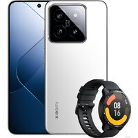 Телефон Xiaomi 14 12GB/512GB международная версия (серебристо-белый) и умные часы Xiaomi Watch S1 Active (черный) по акции - фото1