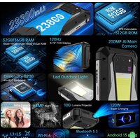 Телефон Unihertz Tank 3 Pro 18GB/512GB (черный/серый) фото-3