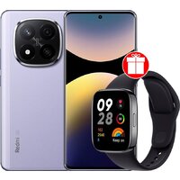 Телефон Xiaomi Redmi Note 14 Pro+ 5G 8GB/256GB международная версия (фиолетовый) + умные часы Xiaomi Redmi Watch 3 (черный) по акции - фото1