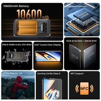 Телефон Oukitel WP38 6GB/256GB (оранжевый) - фото2 Телефон Oukitel WP38 6GB/256GB (оранжевый) - фото2