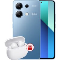 Телефон Xiaomi Redmi Note 13 6GB/128GB с NFC международная версия (ледяной синий) и Xiaomi Redmi Buds 4 Active (белый) по акции - фото1 Телефон Xiaomi Redmi Note 13 6GB/128GB с NFC международная версия (ледяной синий) и Xiaomi Redmi Buds 4 Active (белый) по акции - фото1
