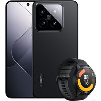 Телефон Xiaomi 14 12GB/512GB международная версия (матовый черный) и умные часы Xiaomi Watch S1 Active (черный) по акции - фото1 Телефон Xiaomi 14 12GB/512GB международная версия (матовый черный) и умные часы Xiaomi Watch S1 Active (черный) по акции - фото1
